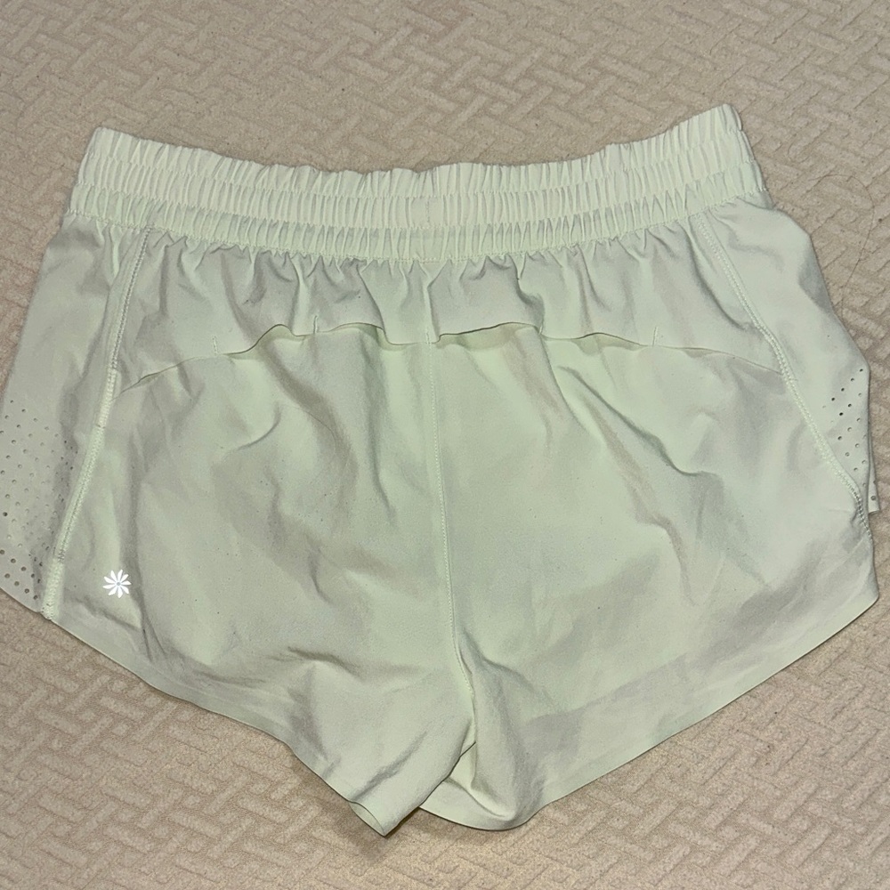 2/$25 ATHLETA Hustle 3” Mint Green Women's Running Shorts - Picture 2 of 3